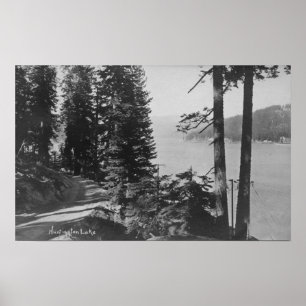 Ansicht des Huntington See-, Kalifornien von der Poster