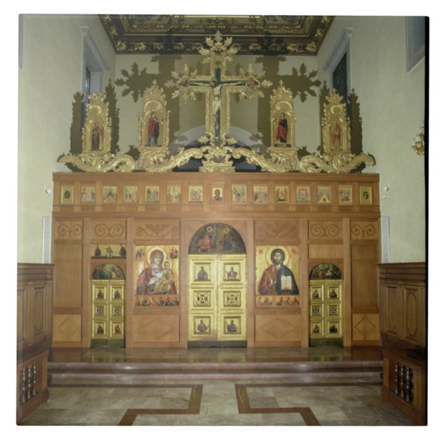 Ansicht des Iconostasis, 1641 (Foto) (sehen Sie Fliese (Vorderseite)
