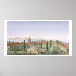 Ansicht des inneren Hofes des Seraglio, Topka Poster