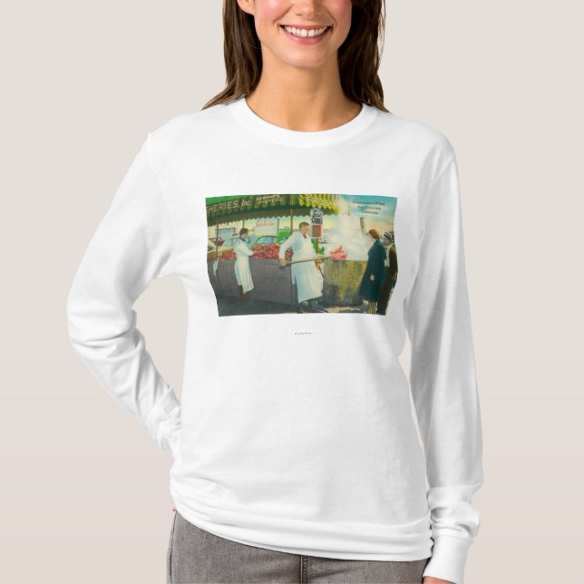Ansicht des Kais des Fischers, Krabben-Erhalten T-Shirt (Vorderseite)