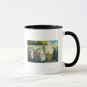 Ansicht des Kais des Fischers, Krabben-Erhalten Tasse