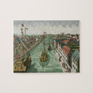 Ansicht des Kettel Tors in Delft (Stich)
