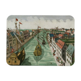 Ansicht des Kettel Tors in Delft (Stich) Magnet