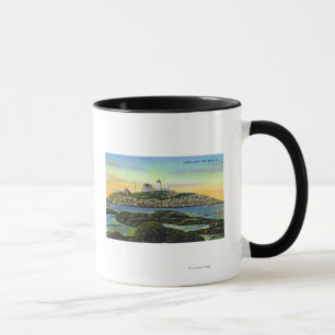 Ansicht des Klumpen-Leuchtturmes an York-Strand Tasse