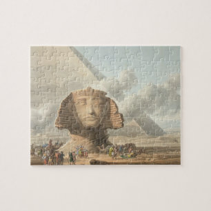 Ansicht des Kopfes der Sphinxes und der Pyramide