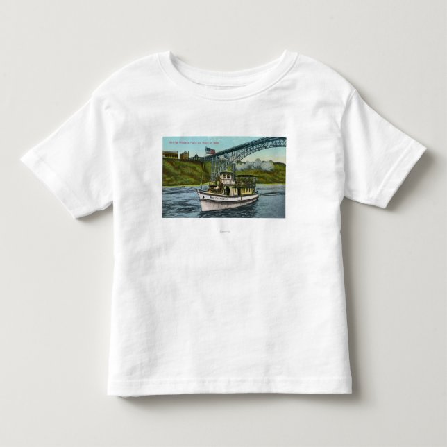 Ansicht des Mädchens des Nebel-Bootes 2 Kleinkind T-shirt (Vorderseite)