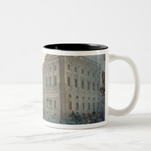 Ansicht des Mariinsky Palastes in Winter, 1863 Zweifarbige Tasse