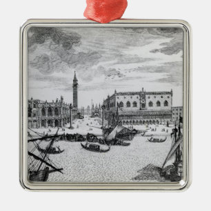 Ansicht des Marktplatzes San Marco vom Bacino, Ornament Aus Metall