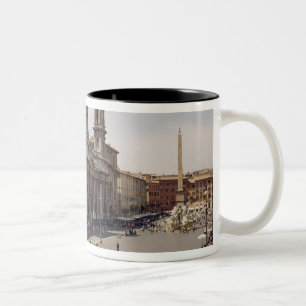 Ansicht des Marktplatzes Zweifarbige Tasse