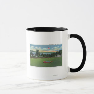Ansicht des Mayville Dorf-Parks und des Tasse