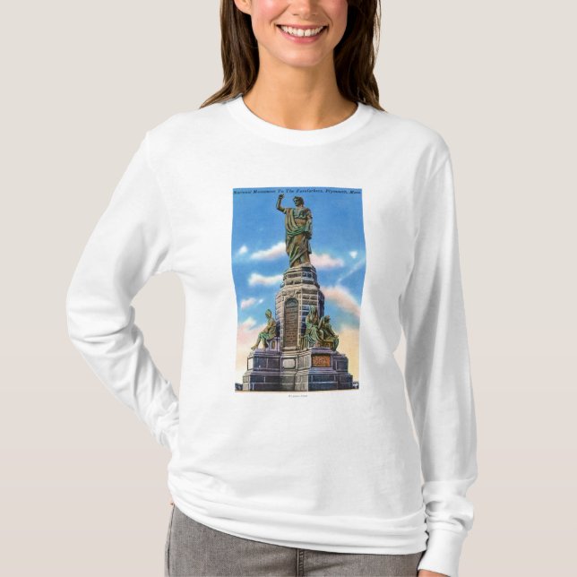 Ansicht des nationalen Monuments zu US-Ahnen T-Shirt (Vorderseite)