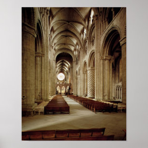 Ansicht des Nave, aufgebaut 1093-1289 Poster