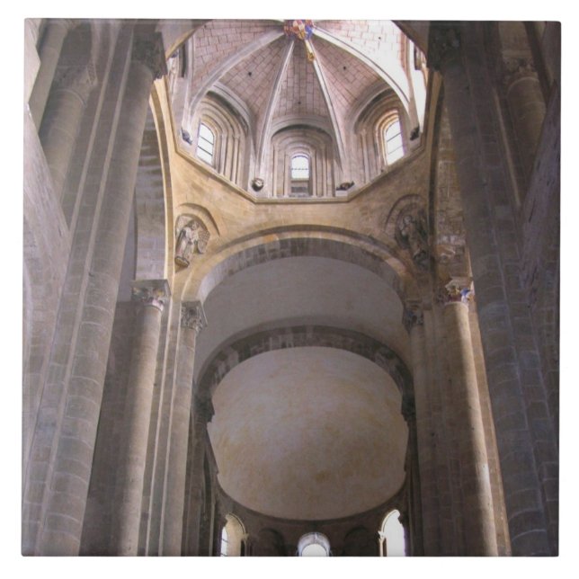 Ansicht des Nave, c.1050 (Foto) Fliese (Vorderseite)