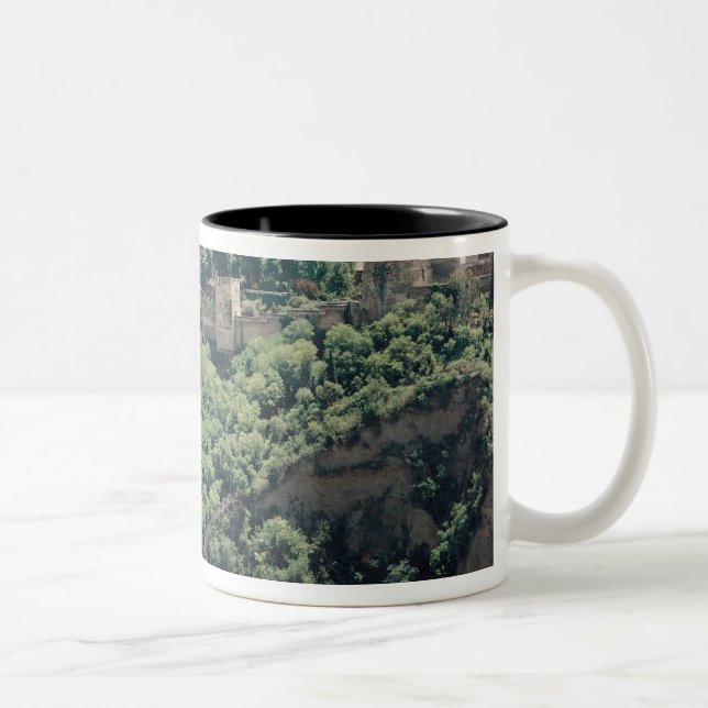 Ansicht des Palastes des Alhambras Zweifarbige Tasse (Rechts)