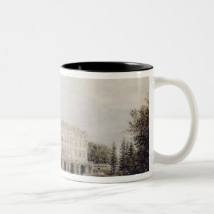 Ansicht des Palastes von Strelna nahe St. Zweifarbige Tasse