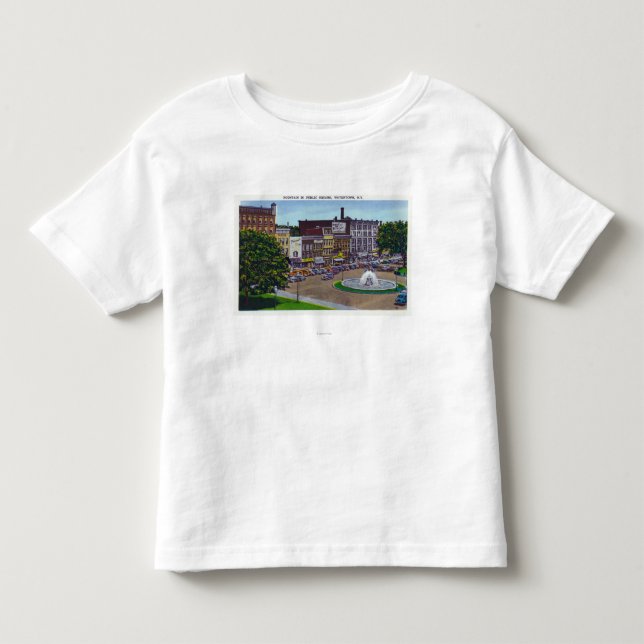 Ansicht des Platz-Brunnens Kleinkind T-shirt (Vorderseite)