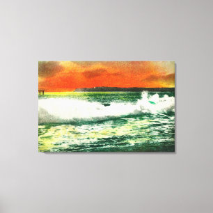 Ansicht des Point Loma bei SunsetCoronado, CA Leinwanddruck
