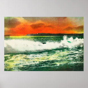 Ansicht des Point Loma bei SunsetCoronado, CA Poster