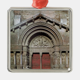 Ansicht des Portals Silbernes Ornament