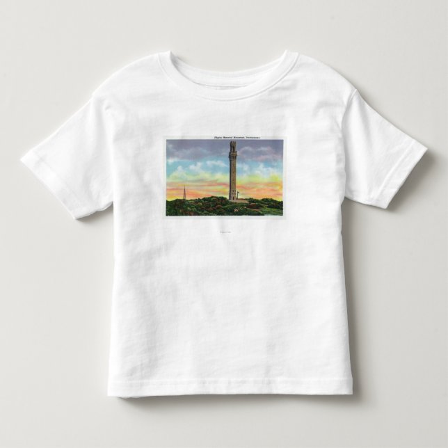Ansicht des Provincetown Pilger-Denkmal-Monuments Kleinkind T-shirt (Vorderseite)