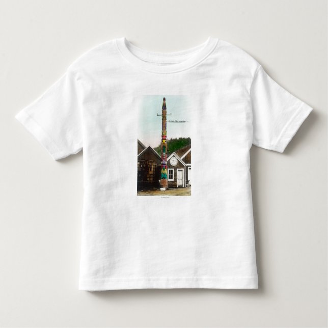 Ansicht des Raben TotempoleWrangell, AK Kleinkind T-shirt (Vorderseite)