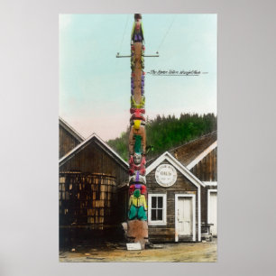 Ansicht des Raben TotempoleWrangell, AK Poster