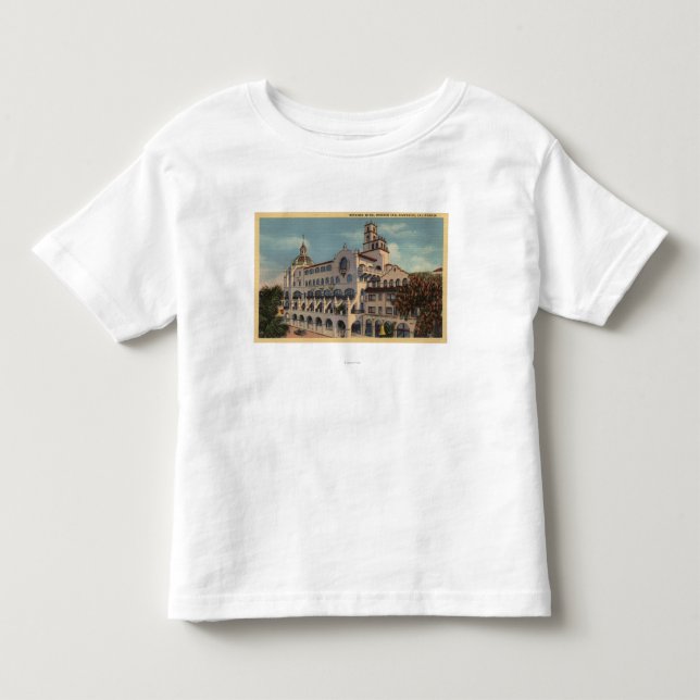 Ansicht des Rundbauflügels am Auftrag-Gasthaus Kleinkind T-shirt (Vorderseite)