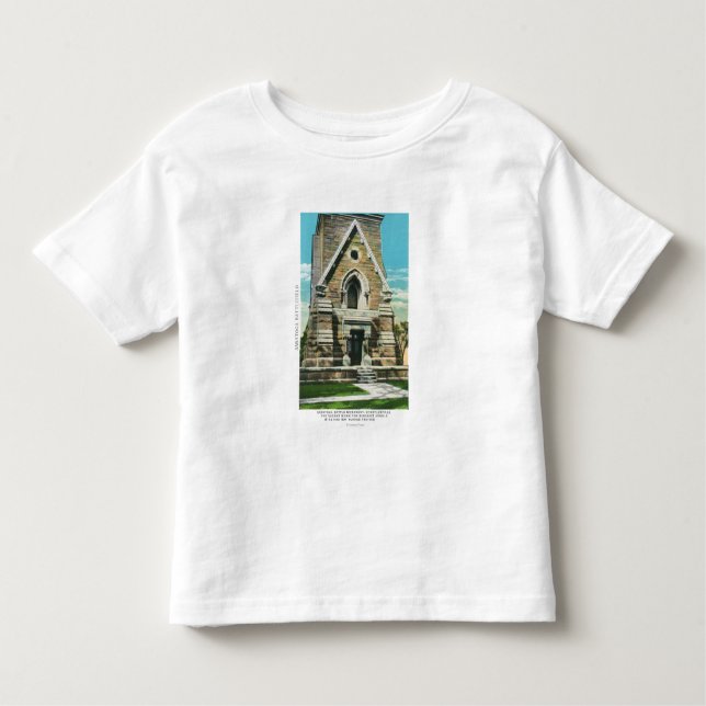 Ansicht des Saratoga Kampf-Monuments Kleinkind T-shirt (Vorderseite)