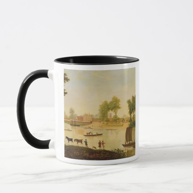 Ansicht des Shepperton auf der Themse, nachher Tasse (Links)