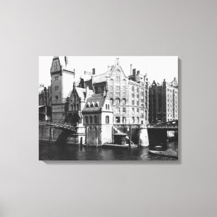 Ansicht des Speicherstadt Hamburg, c.1910 Leinwanddruck