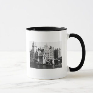 Ansicht des Speicherstadt Hamburg, c.1910 Tasse