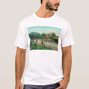 Ansicht des Spielplatzes der Kinder am Golden Gate T-Shirt