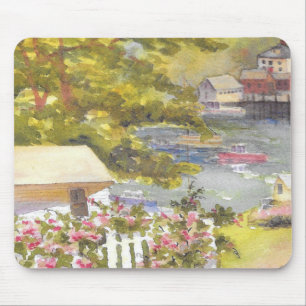 Ansicht des Stonington-Hafens Mousepad