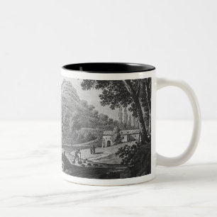 Ansicht des Stromes bekannt als La Sanguese Zweifarbige Tasse