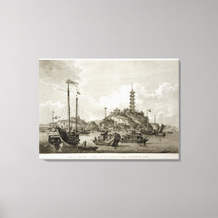 Ansicht des Tchin Shan oder goldene Insel, im Y Leinwanddruck