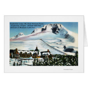 Ansicht des Timberline-Häuschens, Mt-Haube im