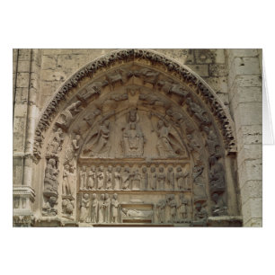 Ansicht des Tympanum, der Madonna darstellt