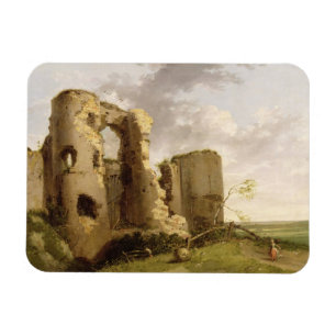 Ansicht des Westtors Pevensey Schlosses, Sussex, Magnet