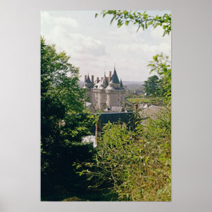 Ansicht des wieder hergestellten Chateaus vom Poster