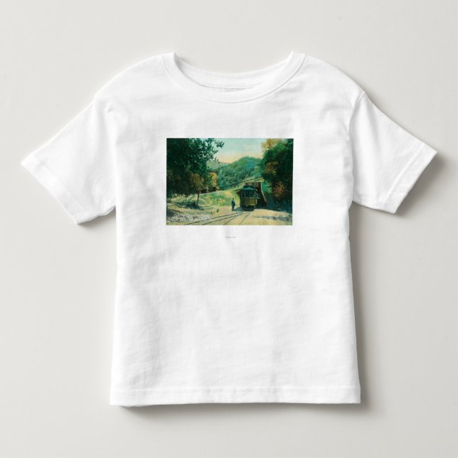 Ansicht des Zug-hereinkommenden Tunnels zum Kleinkind T-shirt (Vorderseite)