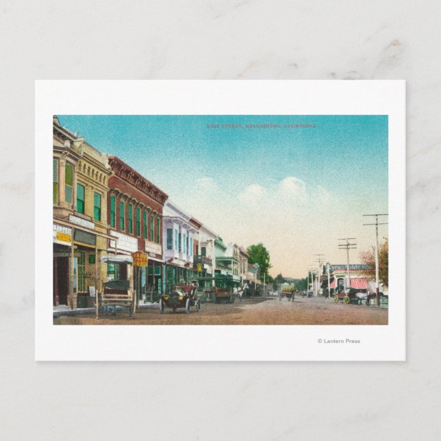 Ansicht East StreetHealdsburg, CA Postkarte (Vorderseite)