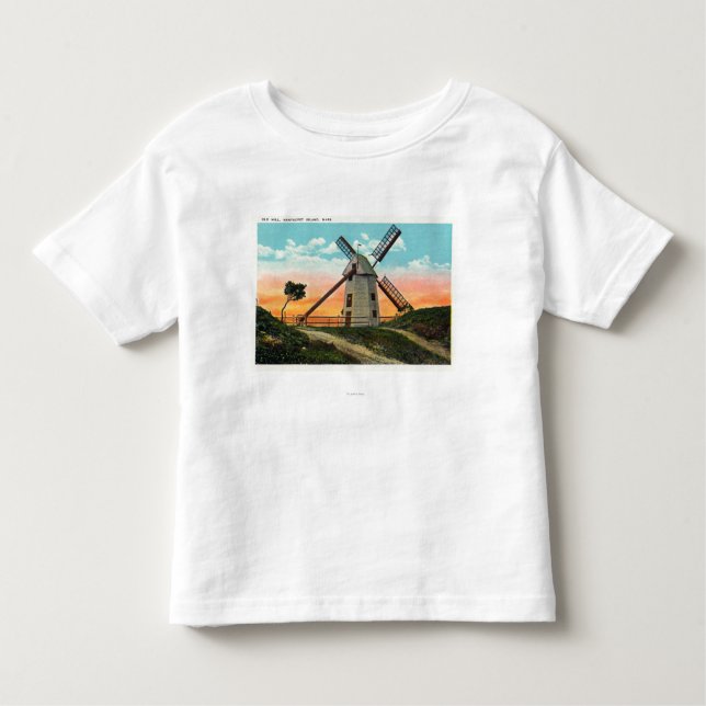 Ansicht einer alten Windmühle Kleinkind T-shirt (Vorderseite)