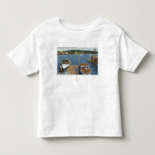 Ansicht einer Boots-Landung und des Ufers Kleinkind T-shirt