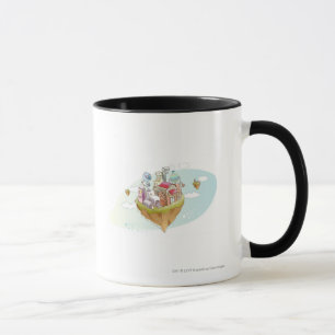 Ansicht einer bunten abstrakten Illustration Tasse