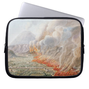 Ansicht einer Eruption vom Vesuv, die an anfing Laptopschutzhülle