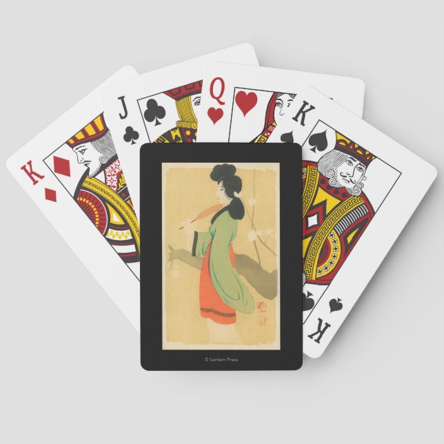 Ansicht einer japanischen Frau in ParisParis, Spielkarten (Rückseite)