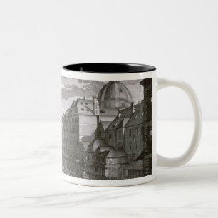 Ansicht einer Prozession im Graben Zweifarbige Tasse
