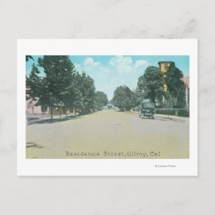 Ansicht einer Residenz StreetGilroy, CA Postkarte