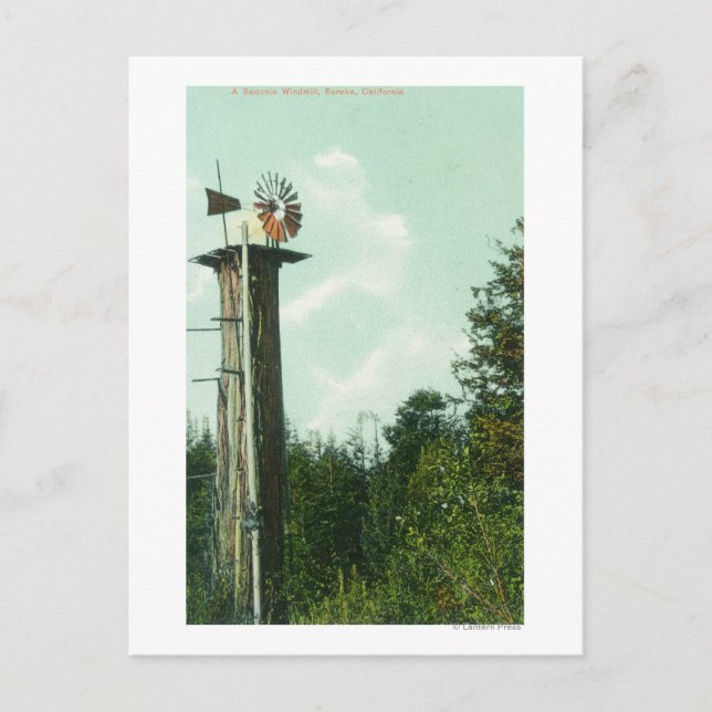 Ansicht einer Sequoia Wind MillEureka, CA Postkarte (Vorderseite)