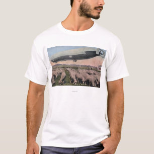Ansicht einer Zeppelin-schalldichten Zelle über T-Shirt